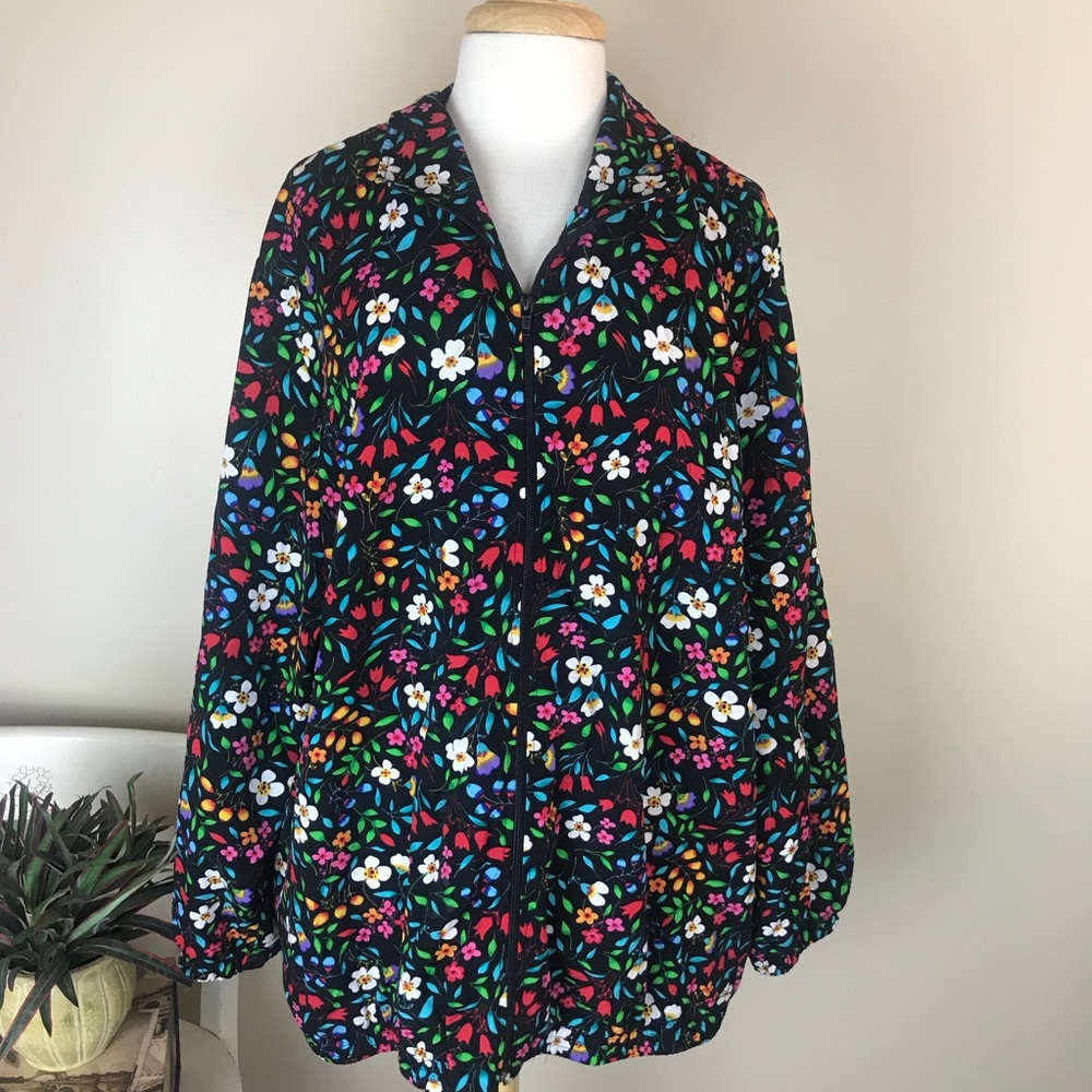 Blair Women Vintage Zip Up Floral Jacket